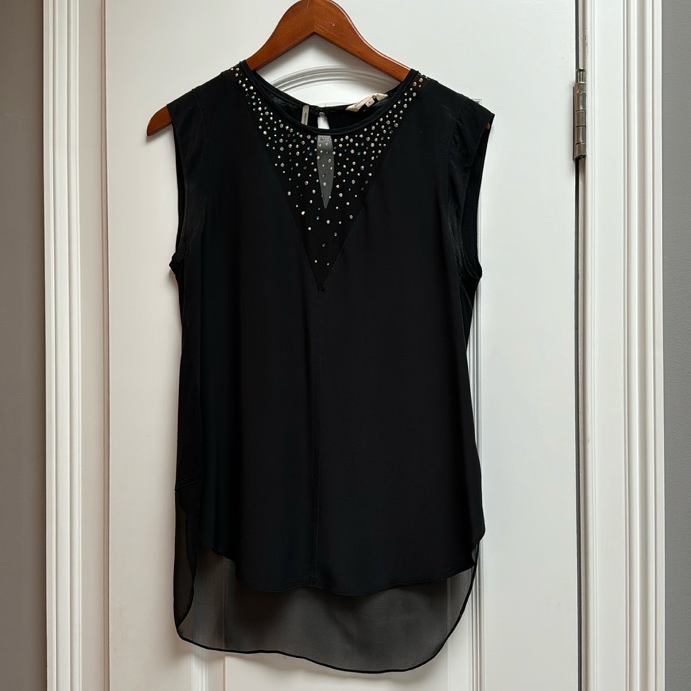 Rebecca Taylor Black Sleeveless top size 6